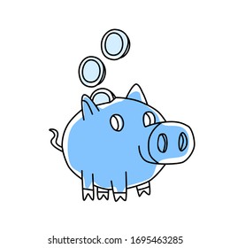 Piggybank icon vector on white background. Vector illustration can be used for web and mobile graphic design, logo,