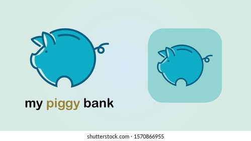 Piggybank Logo and Icon for Money Related Bussiness