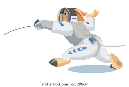 piglet is fencer