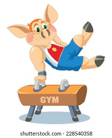 piglet is gymnast