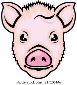 Piglet head vector