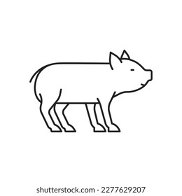 Piglet icon. High quality black vector illustration.