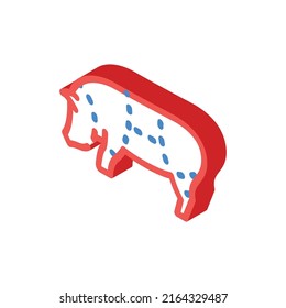 piglet scheme isometric icon vector. piglet scheme sign. isolated symbol illustration