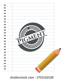 Pigment drawn in pencil. Vector Illustration. Detailed.