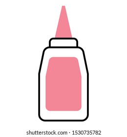 Pigment Glue Makeup Costmetic Beauty Spa Accesories Vector Icon Design
