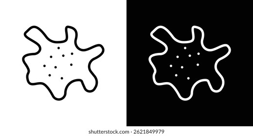 Pigment-Symbol-Concept-Strich auf weißem Hintergrund