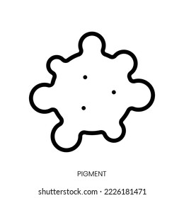 pigment icon. Line Art Style Design Isolated On White Background