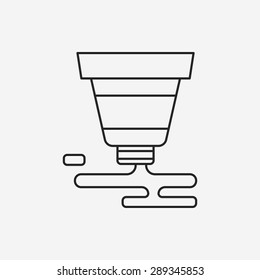 Pigment paint line icon