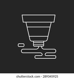 Pigment paint line icon
