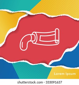 Pigment paint line icon