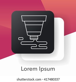 Pigment paint line icon