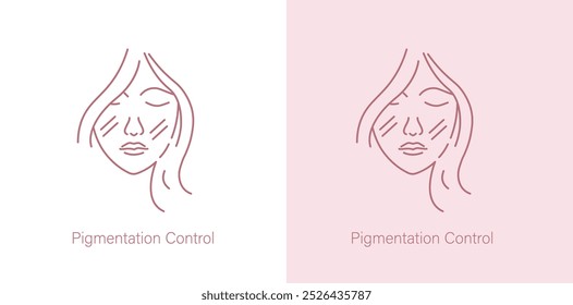 Control de pigmentación Cuidado de la piel Producto Vector Icon