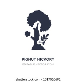 pignut hickory tree icon on white background. Simple element illustration from Nature concept. pignut hickory tree icon symbol design.