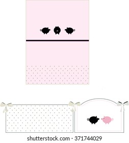 Pigs pattern on bedding