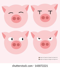 Pigs vector illustration