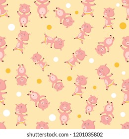 pigs, vector seamless pattern