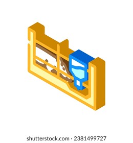 pigsty farm animal isometric icon vector. pigsty farm animal sign. isolated symbol illustration