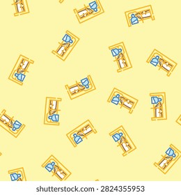 pigsty farm animal vector seamless pattern pigsty farm animal sign illustration