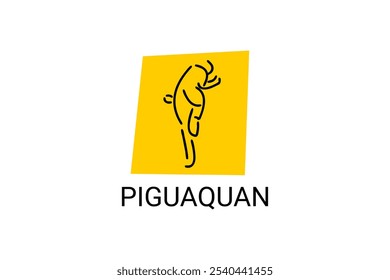 Piguaquan (chop-hanging fist) sport vector line icon. sportsman, fighting stance. sport pictogram illustration.