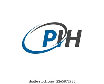PIH letter creative modern elegant swoosh logo design