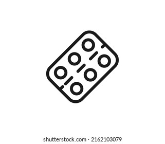 Piils line icon. Vector symbol in trendy flat style on white background. Veterinary sign for design.