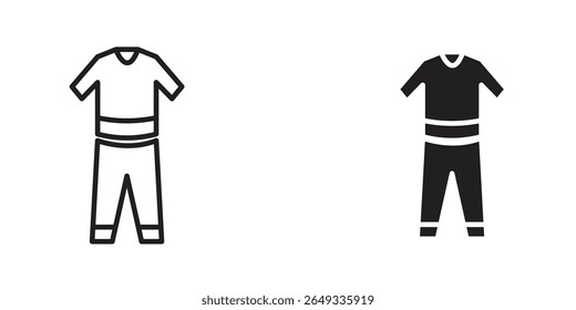ícone Pijama Ilustrações de design. ícones da Web editáveis