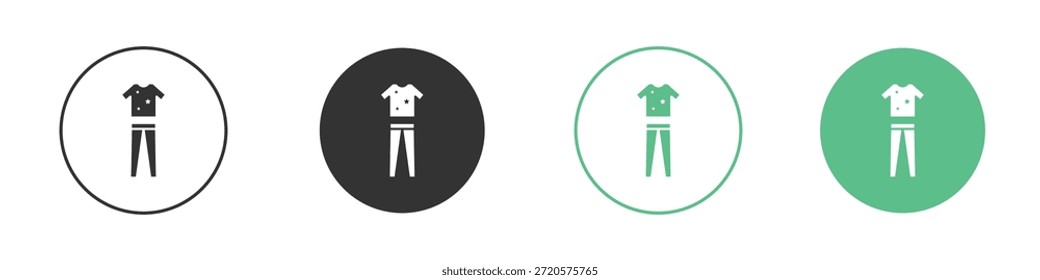 Pictogramas de ícone pijama. Vetor eps 10