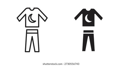 Pijama-Icon-Set. Paket mit minimalem Logo-Webelement.