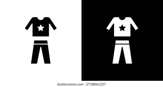 Ícone Pijama. Pictograma simples de alta qualidade. Estilo sólido moderno