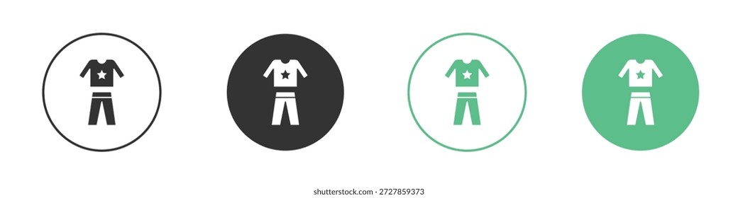Pijama icon in solid style can be used for web, mobile, ui