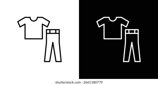 Pijama icon. Stroke pictogram. Vector illustration. Vector sign for mobile app and websites.