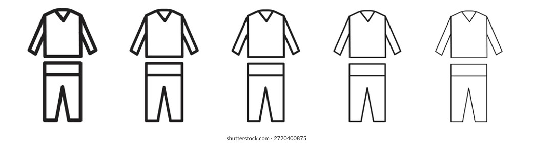 Pijama ícone vetor design elemento vetorial eps 10