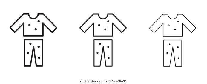Pijama icon for Website or Apps Elements, Logo. Pixel vector graphics