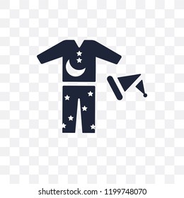 Pijama transparent icon. Pijama symbol design from Clothes collection. Simple element vector illustration on transparent background.