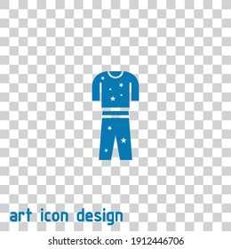 pijama vector icon on an abstract background