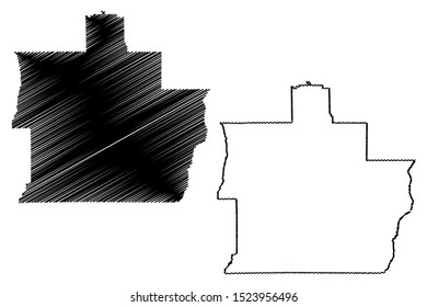 Pike County, Alabama (Counties in Alabama, United States of America,USA, U.S., US) map vector illustration, scribble sketch Pike map