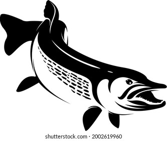 pike  fish for fishing  company and group logos
