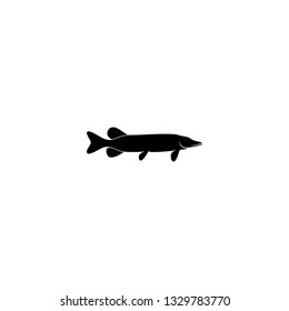 pike fish icon vector. pike fish sign on white background. pike fish icon for web and app