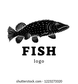 Pike Fish logotype - vector illustration