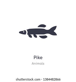 pike icon. isolated pike icon vector illustration from animals collection. editable sing symbol can be use for web site and mobile app
