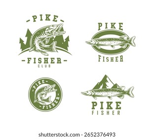 Pike Logo Vetor na cor branca