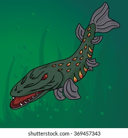 pike -underwater attack