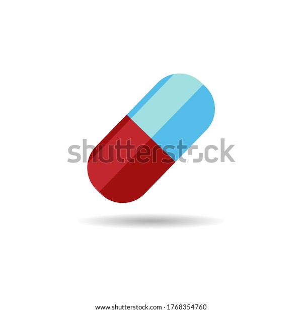 Pil Capsul Icon Color Medical Science Stock Vector Royalty Free