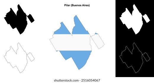 Conjunto de mapas de Pilar department (Buenos Aires)