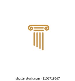 pilar law legal firm logo icon vector template