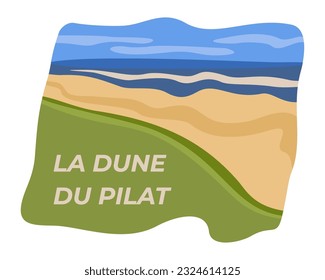 Duna Pilat. Enorme duna de arena en Francia. Región de Burdeos. 