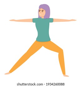 Icono de actividad de Pilates. Caricatura del icono del vector de actividad de pilates para el diseño web aislado en fondo blanco