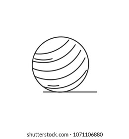 Pilates ball icon. Simple element illustration. Pilates ball symbol design template. Can be used for web and mobile on white background