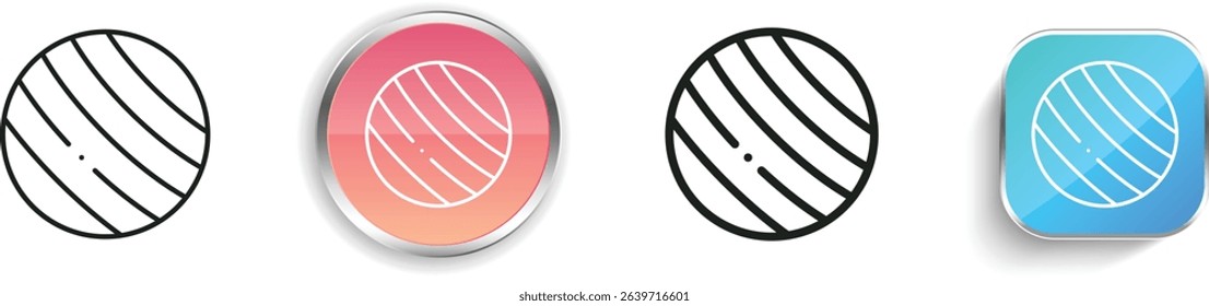 pilates ball icon. Thin Linear, Regular and Button Style Design Isolated On White Background