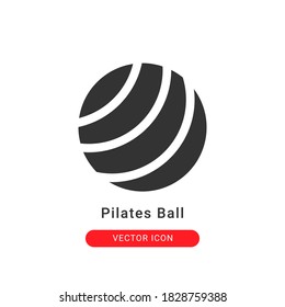 pilates ball icon vector illustration. pilates ball icon glyph design.